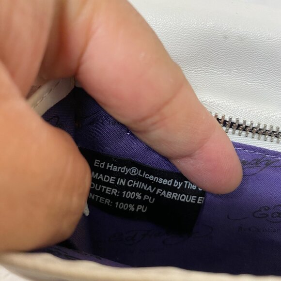 Don Ed Hardy Women's Wallet 4 inch x 7.5" Folded - All Over Print Design - Picture 10 of 12